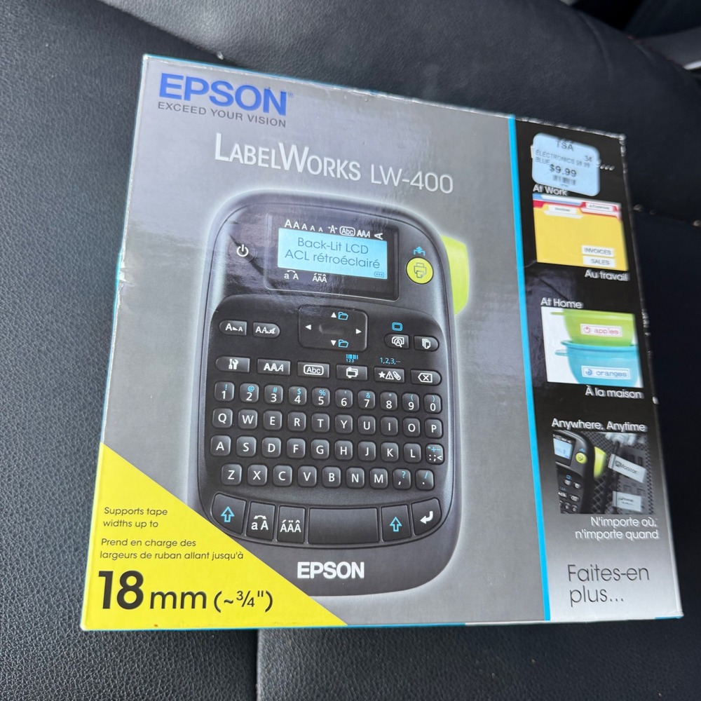 Epson LabelWorks LW-400 Handheld Label Printer Backlit LCD C51CB70010 New Box